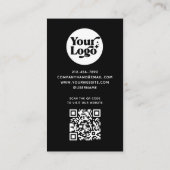 Bedankt Bestel Business Logo QR Code Black Retail Kortingskaartje (Achterkant)