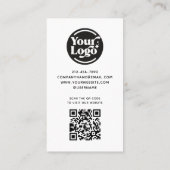 Bedankt Bestel Business Logo QR Code White Retail Kortingskaartje (Achterkant)