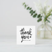 Bedankt Bestel Insert Kaart Vierkante Visitekaartje (Staand voorkant)
