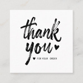 Bedankt Bestel Insert Kaart Vierkante Visitekaartje