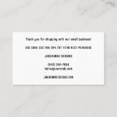 BEDANKT Bestel Kortingscode Elegant Wildflower Visitekaartje (Achterkant)