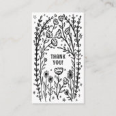 BEDANKT Bestel Kortingscode Elegant Wildflower Visitekaartje (Voorkant)
