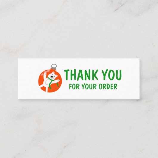 Bedankt Bestel Social Media Iconen XMAS Holiday Mini Visitekaartje (Voorkant)