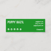 Bedankt Bestel Social Media Iconen XMAS Holiday Mini Visitekaartje (Achterkant)