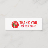 Bedankt Bestel Social Media Iconen XMAS Holiday Mini Visitekaartje (Voorkant)