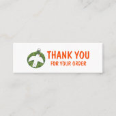 Bedankt Bestel Social Media Iconen XMAS Holiday Mini Visitekaartje (Voorkant)