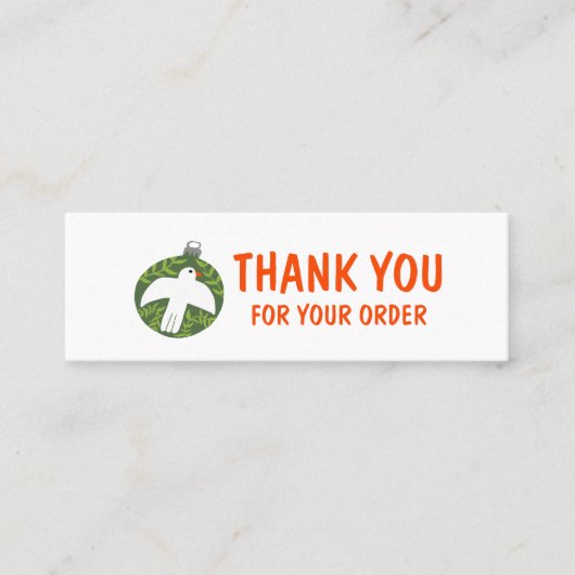 Bedankt Bestel Social Media Iconen XMAS Holiday Mini Visitekaartje (Voorkant)