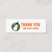 Bedankt Bestel Social Media Iconen XMAS Holiday Mini Visitekaartje (Voorkant)