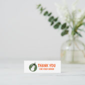 Bedankt Bestel Social Media Iconen XMAS Holiday Mini Visitekaartje (Staand voorkant)