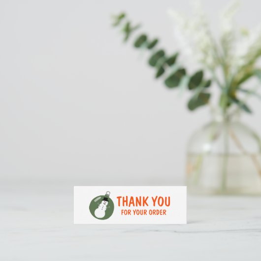 Bedankt Bestel Social Media Iconen XMAS Holiday Mini Visitekaartje (Staand voorkant)