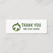 Bedankt Bestel Social Media Iconen XMAS Holiday Mini Visitekaartje (Voorkant)