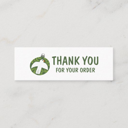 Bedankt Bestel Social Media Iconen XMAS Holiday Mini Visitekaartje (Voorkant)