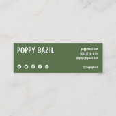 Bedankt Bestel Social Media Iconen XMAS Holiday Mini Visitekaartje (Achterkant)