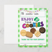 Bedankt Bestellen Scout Cookies Kaarten (Voorkant / Achterkant)