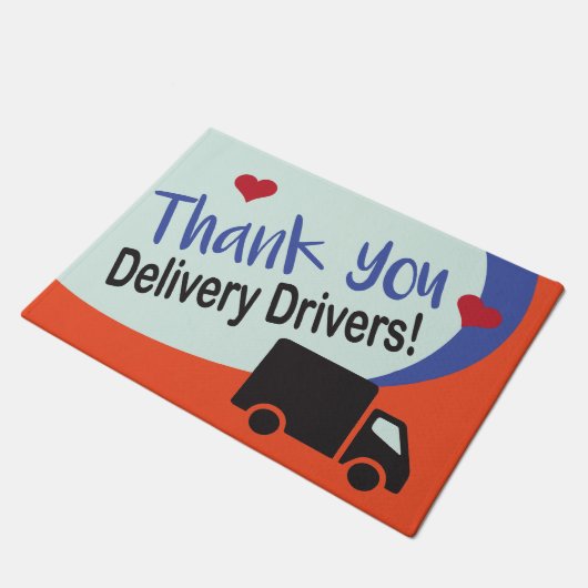 Bedankt bezorgers deurmat (Schuin)