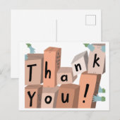 Bedankt Bezorgingen Bezorgdozen Verhuizen Briefkaart (Voorkant / Achterkant)