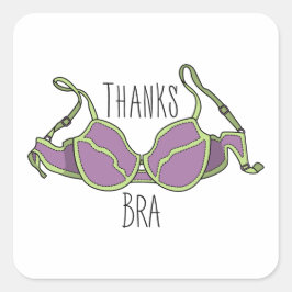 BEDANKT BH VIERKANTE STICKER