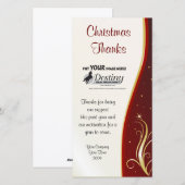 Bedankt bij Christmas Company Logo Kaart (Voorkant / Achterkant)