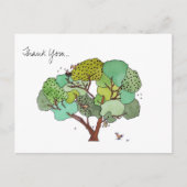 Bedankt Bird and the Bees Waterverf Briefkaart (Voorkant)