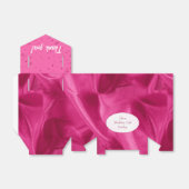 "Bedankt" Birthday Fuchsia Textured Fabric Kijk Bedankdoosjes (Uitgevouwen)