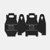 Bedankt Black and White Afstudeerder's Naam Afstud Bedankdoosjes (Uitgevouwen)