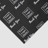 Bedankt Black and White Scrip Business Logo Tissuepapier (Detail)