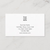 Bedankt Black White Business Logo Volgende bezoek Kortingskaartje (Achterkant)