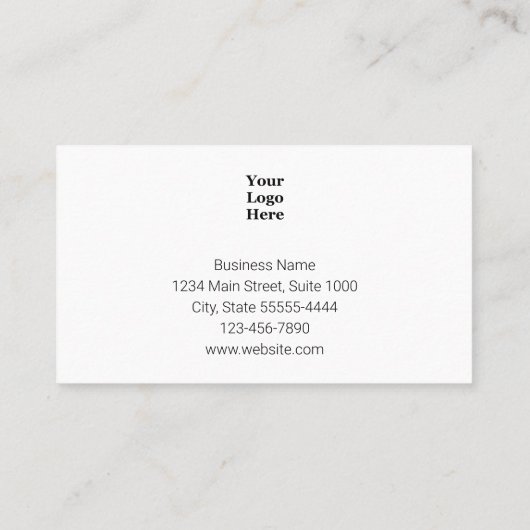 Bedankt Black White Business Logo Volgende bezoek Kortingskaartje (Achterkant)