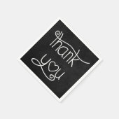 Bedankt Black & White Chalkboard Party servetten (Hoek)