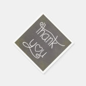 Bedankt Black & White Grunge Krijtbord servet (Hoek)