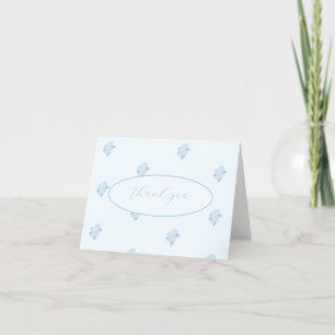 Bedankt blauw baby shower rozen kaarten