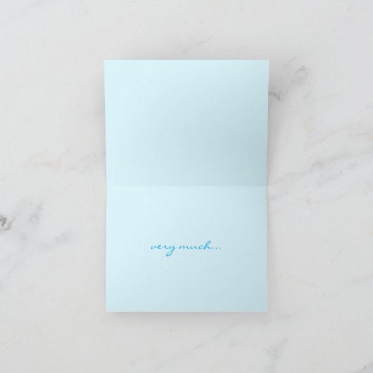 Bedankt blauw chrysant De openingskaart (Binnen)