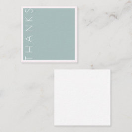 Bedankt Blauwgroen Witte Roze Grens Modern Stijlvo Notitiekaartje