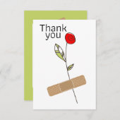 Bedankt Bloem en gips voor de verpleegster dokter (Voorkant / Achterkant)