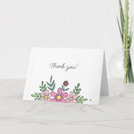 Bedankt Bloemen 3 Kaart