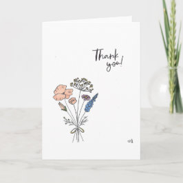 Bedankt Bloemen 4 Kaart