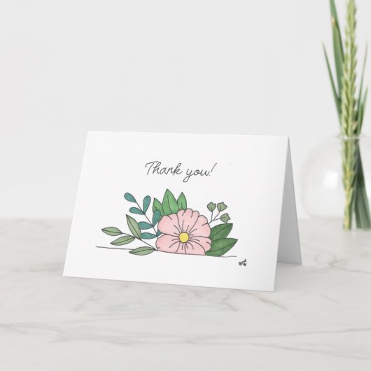 Bedankt Bloemen 7 Kaart (Voorkant)