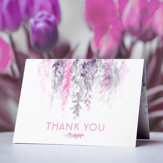 Bedankt Bloemen abstract Bruiloft Event Pink Indig