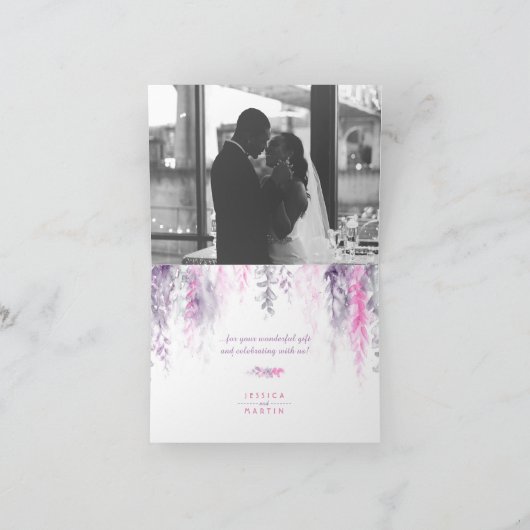 Bedankt Bloemen abstract Bruiloft Event Pink Indig (Binnen)