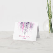 Bedankt Bloemen abstract Bruiloft Event Pink Indig (Voorkant)