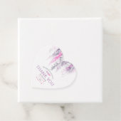 Bedankt Bloemen abstract Bruiloft Event Pink Indig Bedankjes Labels (In situ)