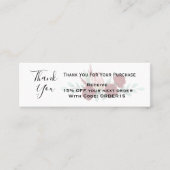 Bedankt Bloemen Kortingscode QR Invoegen Mini Visitekaartje (Voorkant)