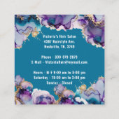 Bedankt Blue Abstract Elegant Business Vierkante Visitekaartje (Achterkant)