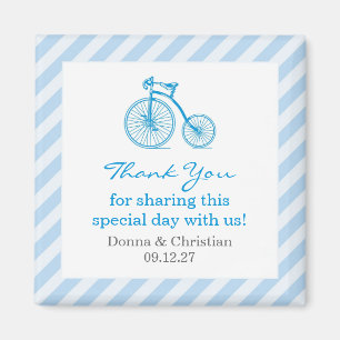 Bedankt Blue Baby shower Favor Magnet