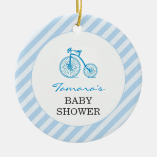 Bedankt Blue Baby shower Favor Ornament