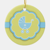 Bedankt Blue Baby shower Favor Ornament (Voorkant)