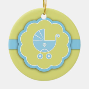 Bedankt Blue Baby shower Favor Ornament