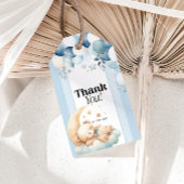 Bedankt Blue Boy Baby shower Cadeaulabel