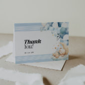 Bedankt Blue Boy Baby shower Kaarten Notitiekaartje