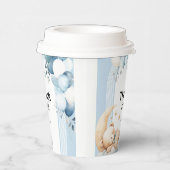 Bedankt Blue Boy Baby shower Papieren Bekers (Rechts)